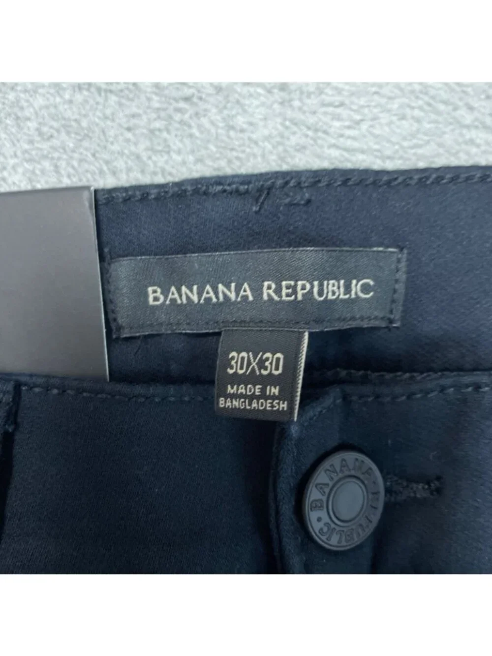 Banana Republic Men's 30x30 5 Pocket Slim Fit Pants Black Stretch Cotton e1410